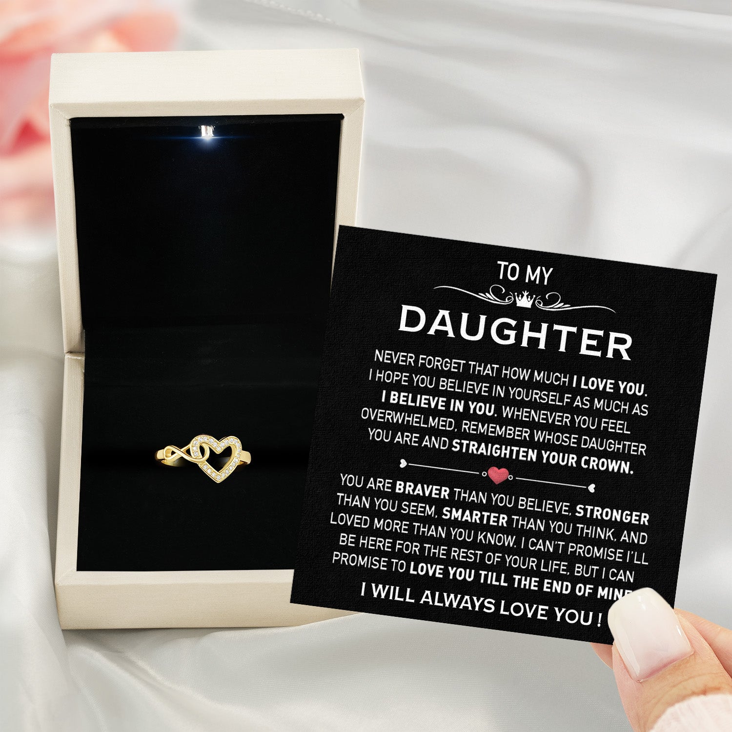 Daughter Ring Infinity Heart from Mom: A Beautiful Reminder of Your Love