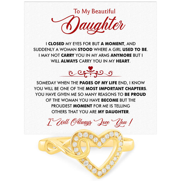 Daughter Ring Infinity Heart from Mom: A Beautiful Reminder of Your Love