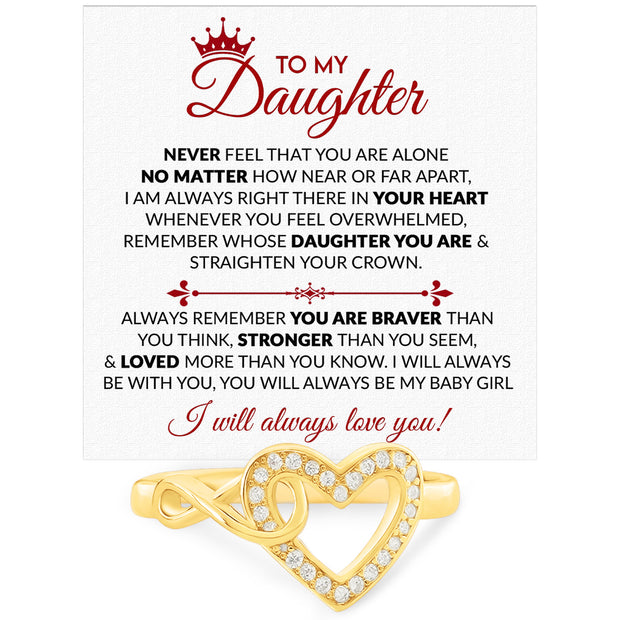 Daughter Ring Infinity Heart from Mom: A Beautiful Reminder of Your Love