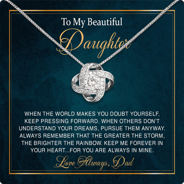 Daughter Necklace from Dad: A Piece of Your Heart for Her