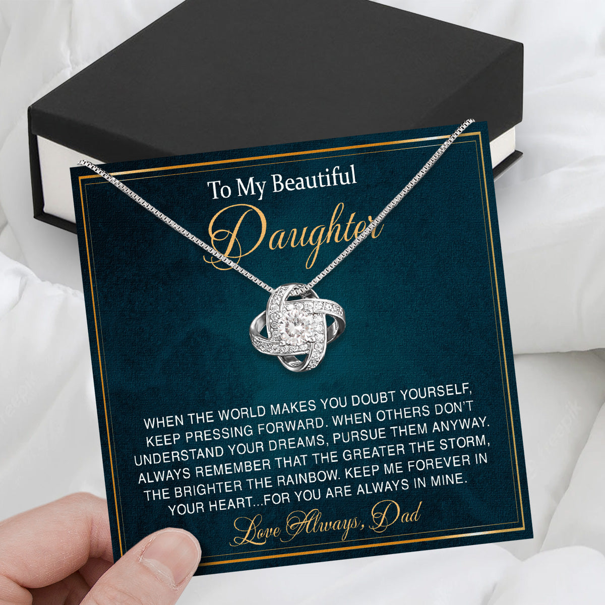 Daughter Necklace from Dad: A Piece of Your Heart for Her