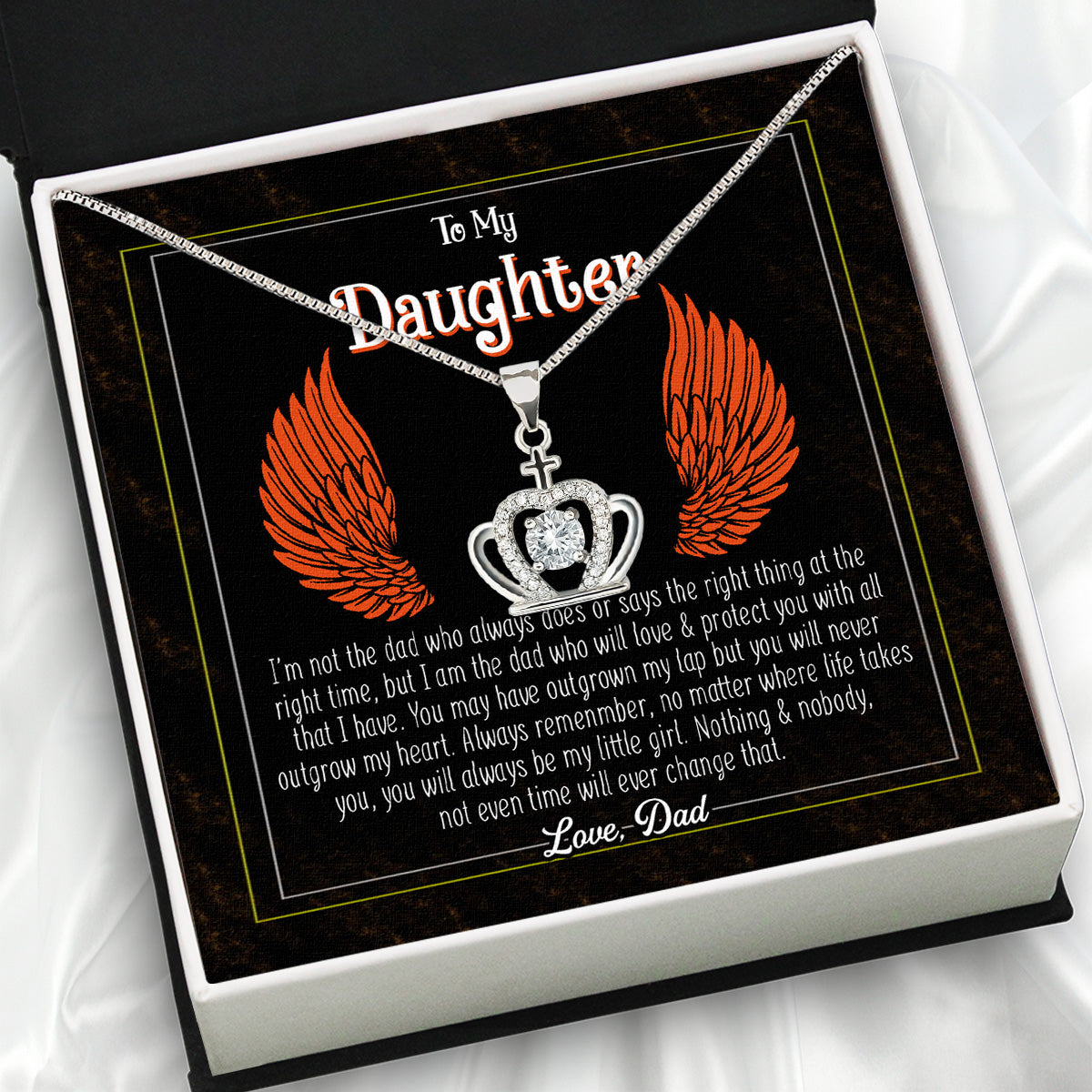 Daughter Necklace from Dad: A Piece of Your Heart for Her