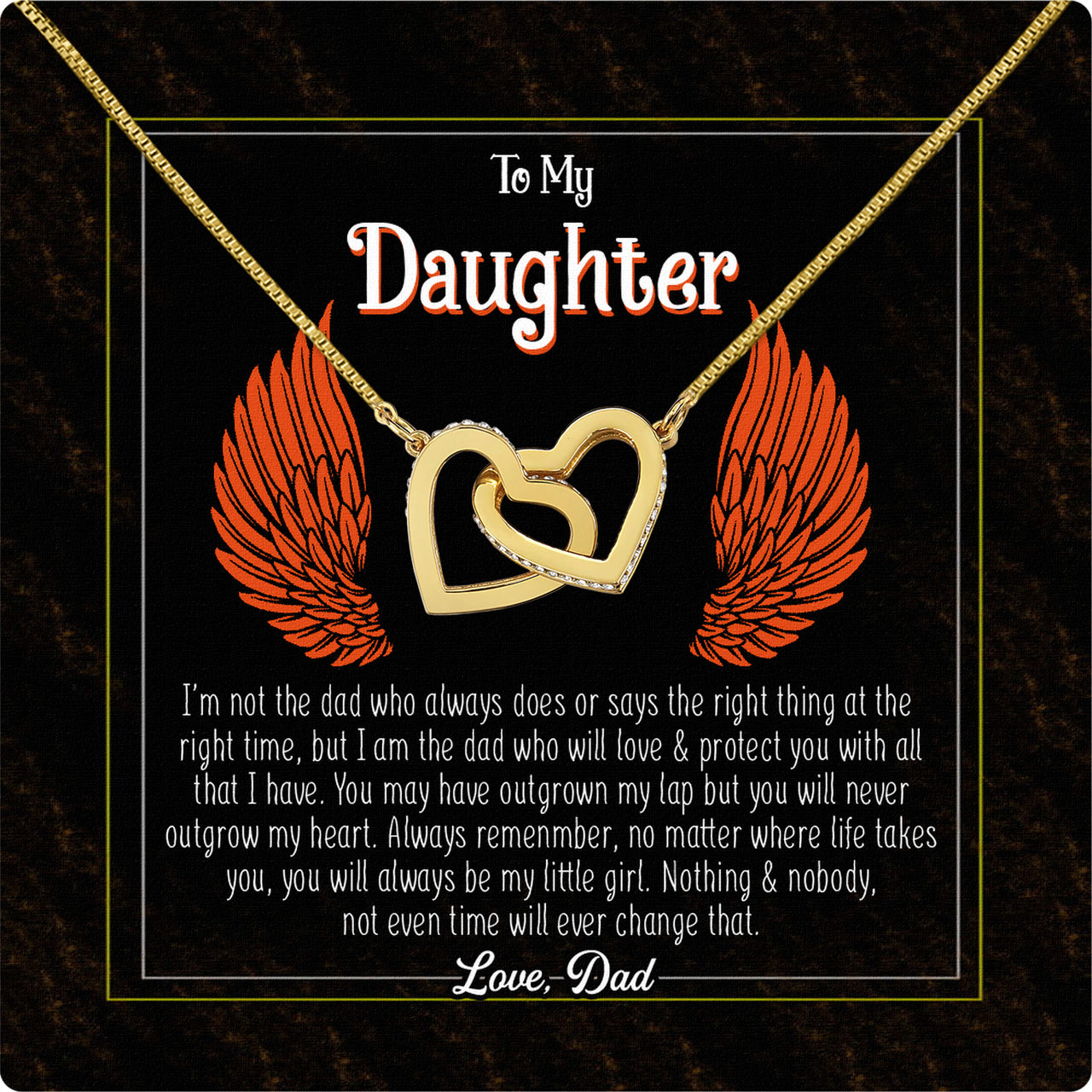 Daughter Necklace from Dad: A Piece of Your Heart for Her