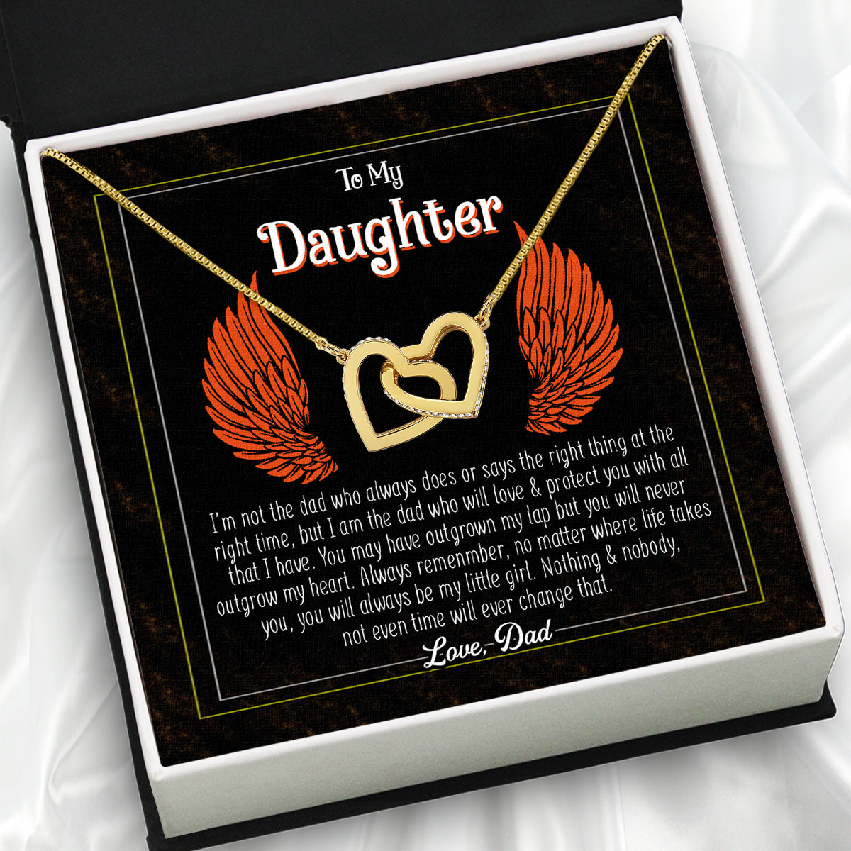 Daughter Necklace from Dad: A Piece of Your Heart for Her