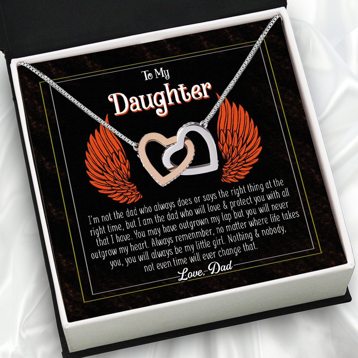 Daughter Necklace from Dad: A Piece of Your Heart for Her