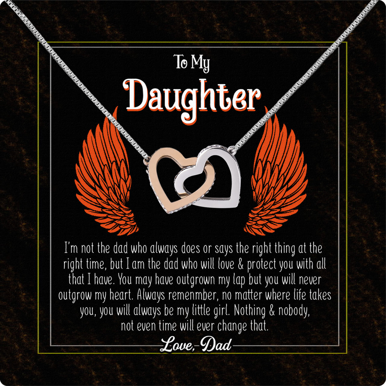 Daughter Necklace from Dad: A Piece of Your Heart for Her