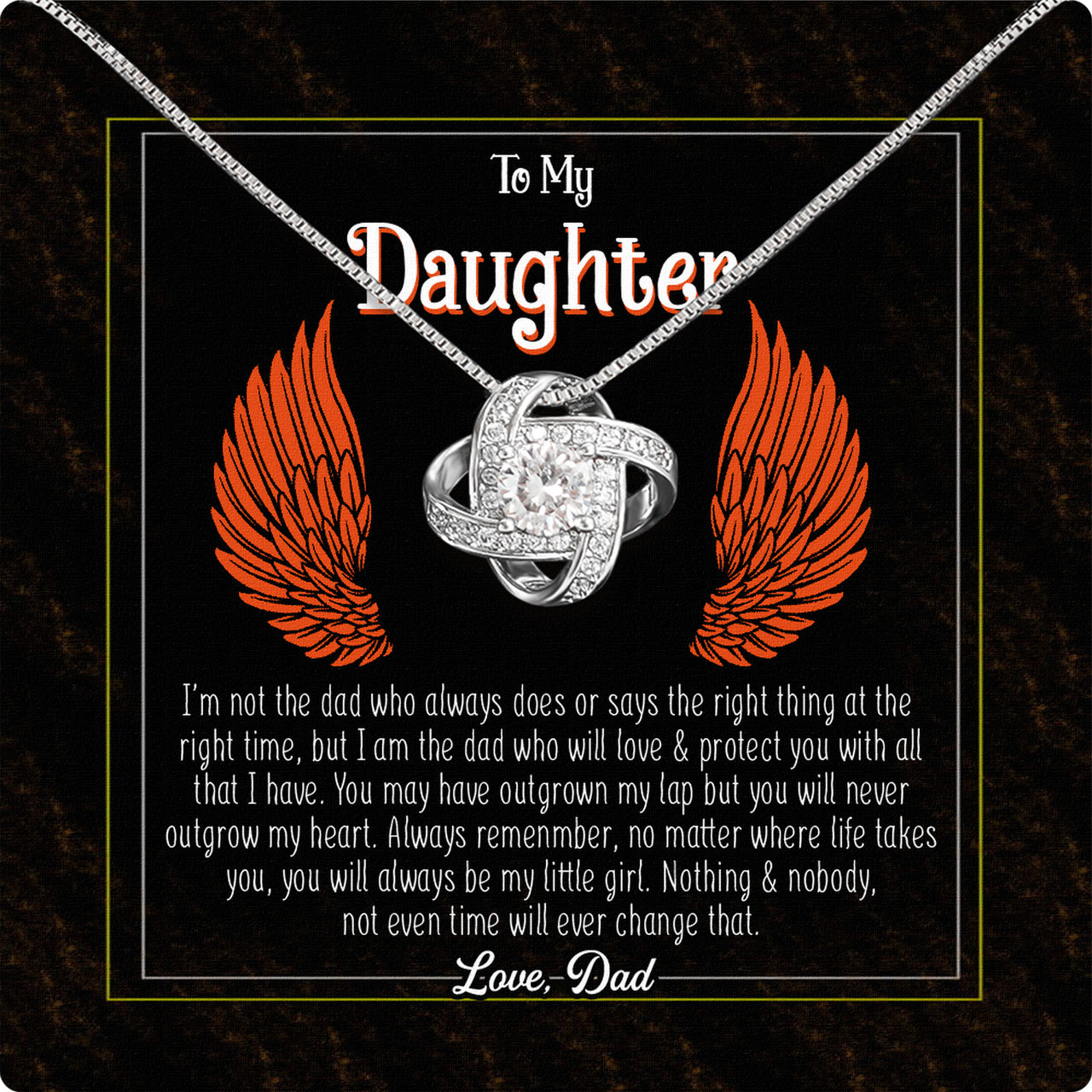 Daughter Necklace from Dad: A Piece of Your Heart for Her