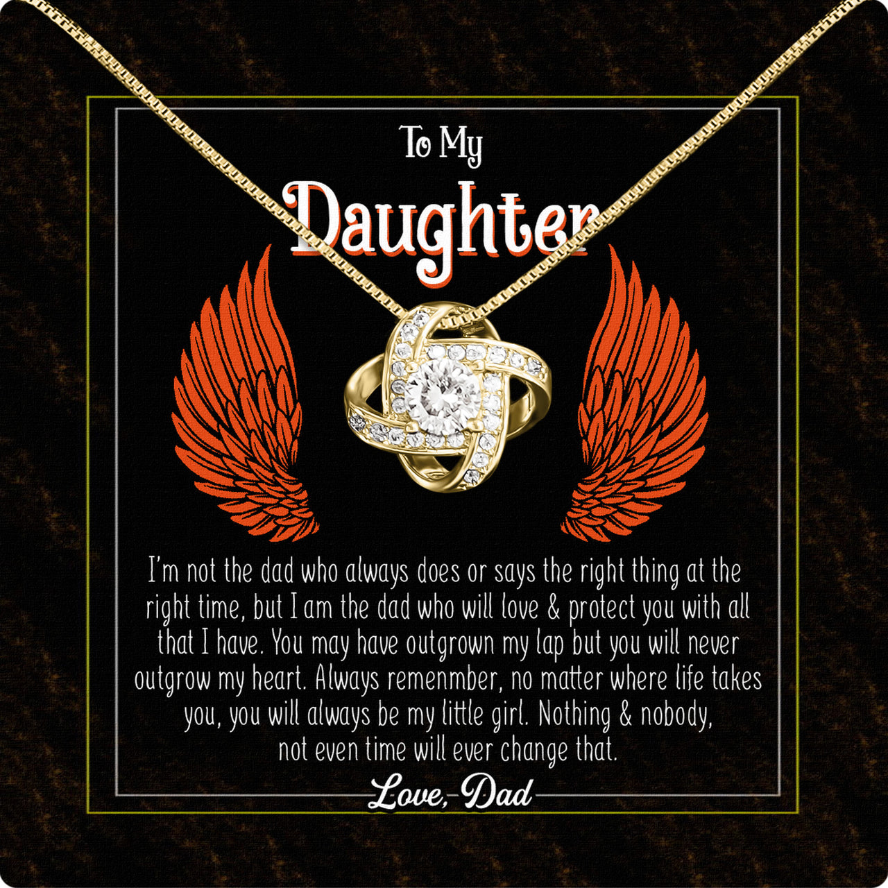 Daughter Necklace from Dad: A Piece of Your Heart for Her