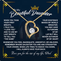 Thumbnail for Daughter Necklace from Dad: A Piece of Your Heart for Her