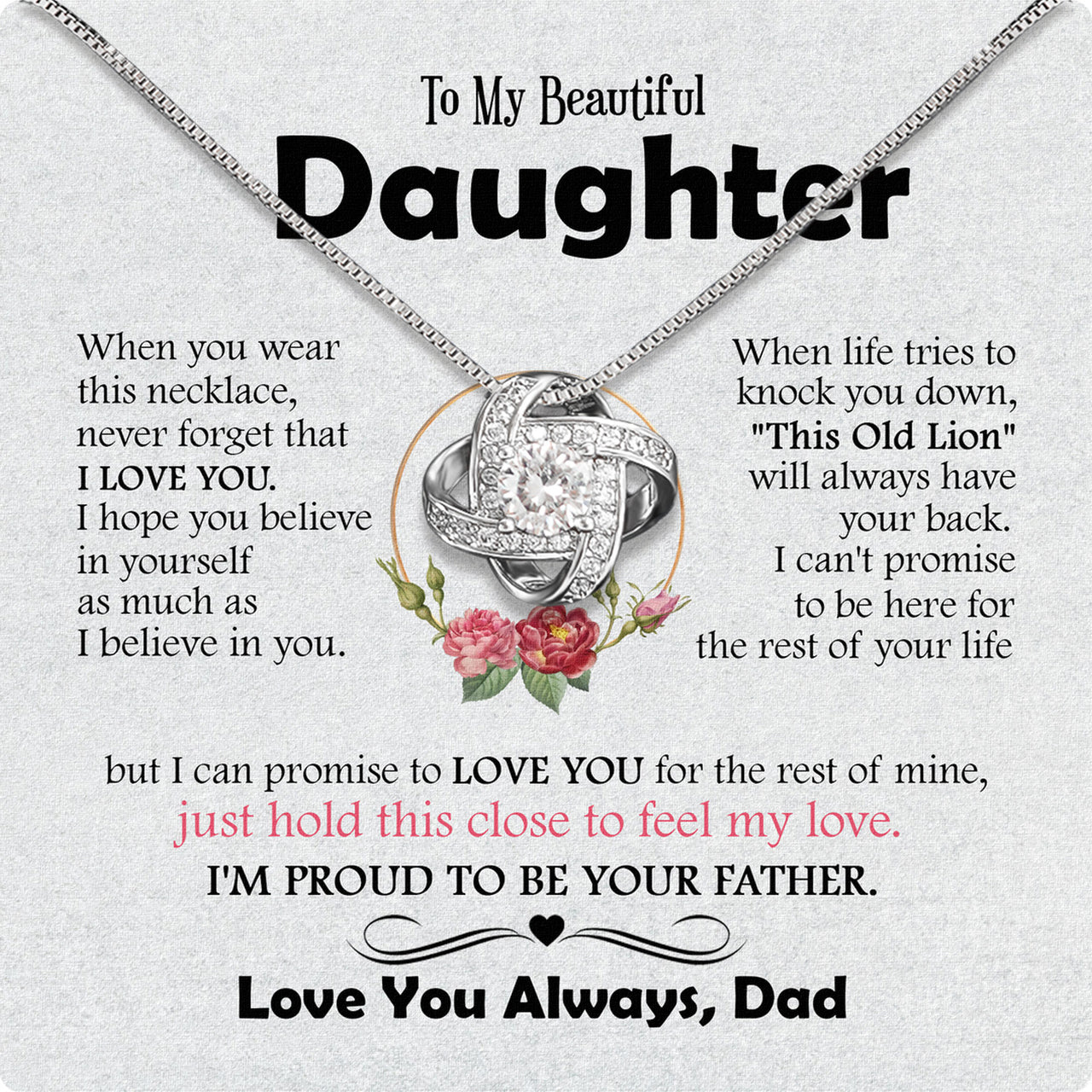 Daughter Necklace from Dad: A Piece of Your Heart for Her