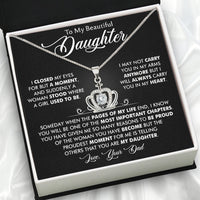 Thumbnail for To My Daughter Necklace From Dad With Heartfelt Message Card, Jewelry For Daughter, Daughter Gift From Dad On Birthday, Wedding, Christmas, Graduation