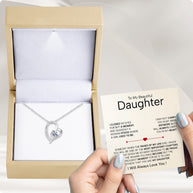To My Daughter Necklace From Dad With Heartfelt Message - Unique Jewelry For Daughter - Page Of My Life
