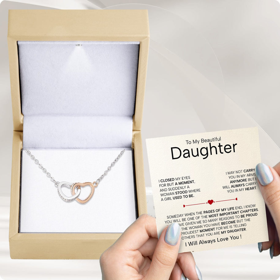 To My Daughter Necklace From Dad With Heartfelt Message - Unique Jewelry For Daughter - Page Of My Life