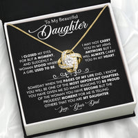 Thumbnail for To My Daughter Necklace From Dad With Heartfelt Message Card, Jewelry For Daughter, Daughter Gift From Dad On Birthday, Wedding, Christmas, Graduation