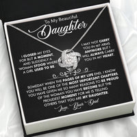 Thumbnail for To My Daughter Necklace From Dad With Heartfelt Message Card, Jewelry For Daughter, Daughter Gift From Dad On Birthday, Wedding, Christmas, Graduation