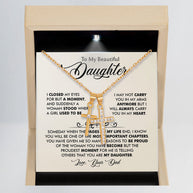 To My Daughter Necklace From Dad With Message Card - Most Important Chapter Gift