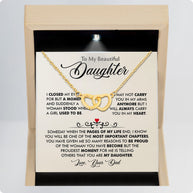 To My Daughter Necklace From Dad With Message Card - Most Important Chapter Gift