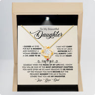 To My Daughter Necklace From Dad With Message Card - Most Important Chapter Gift