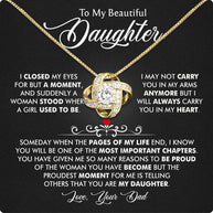 Daughter Necklace from Dad: A Piece of Your Heart for Her