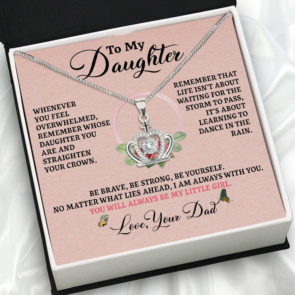 Daughter Necklace from Dad: A Piece of Your Heart for Her