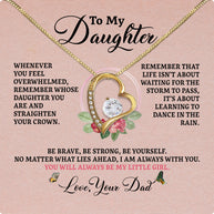 Daughter Necklace from Dad: A Piece of Your Heart for Her