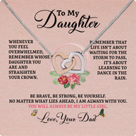 Daughter Necklace from Dad: A Piece of Your Heart for Her