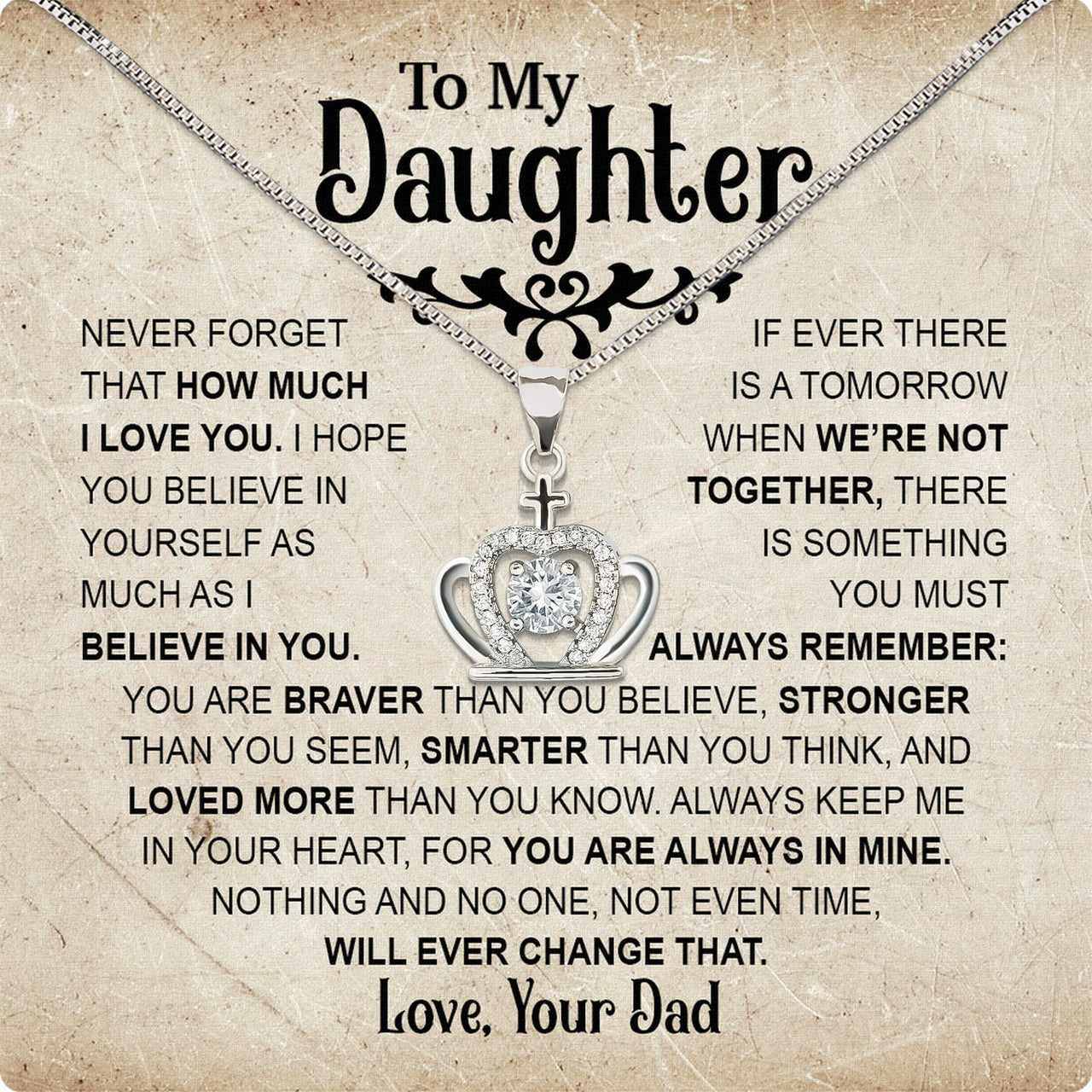 Daughter Necklace from Dad: A Piece of Your Heart for Her