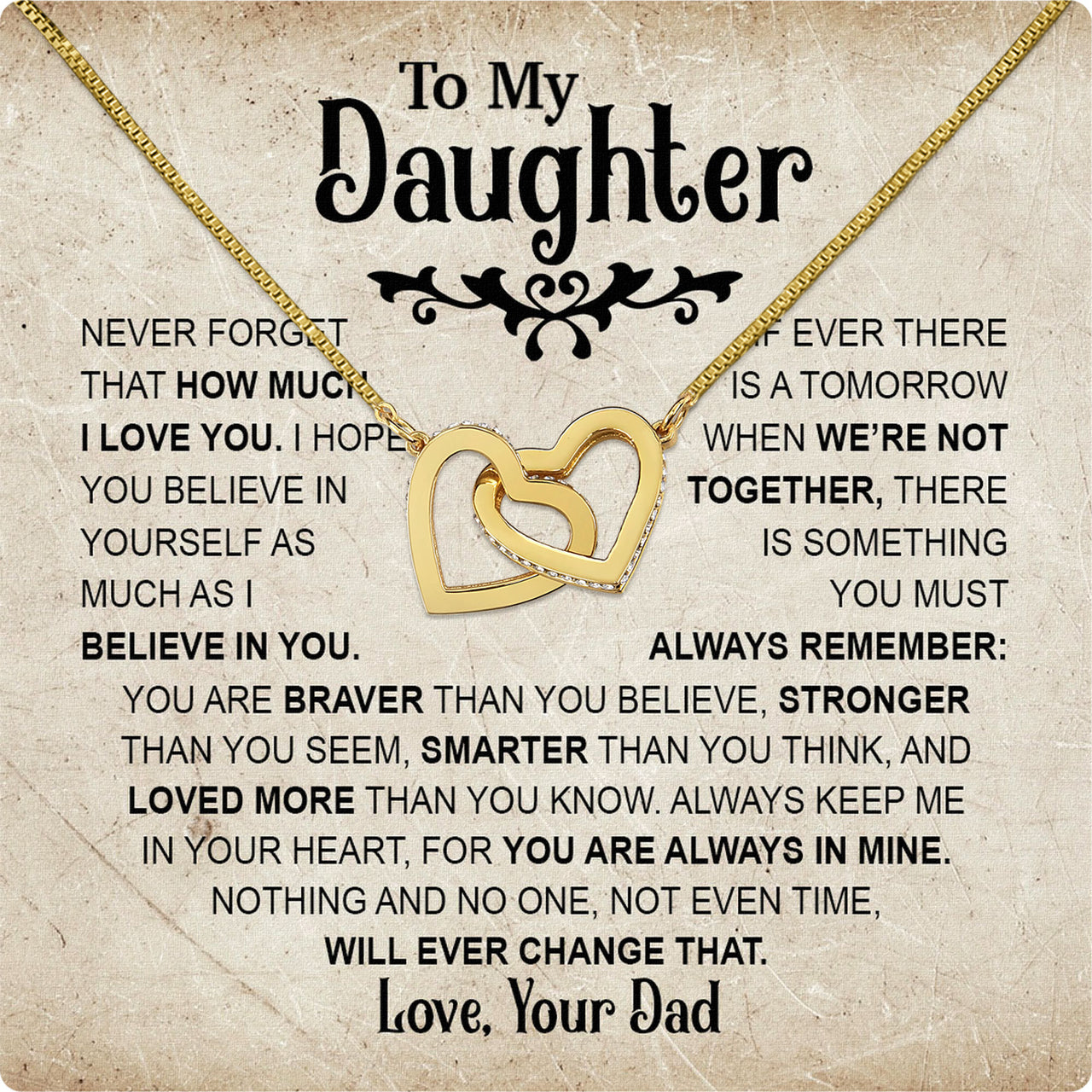 Daughter Necklace from Dad: A Piece of Your Heart for Her