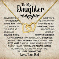 Daughter Necklace from Dad: A Piece of Your Heart for Her