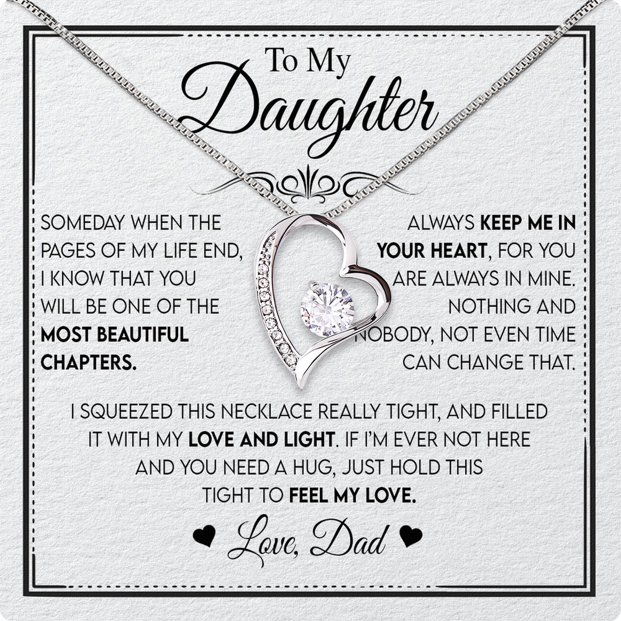 Daughter Necklace from Dad: A Piece of Your Heart for Her