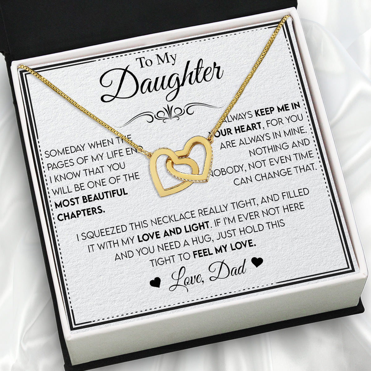 Daughter Necklace from Dad: A Piece of Your Heart for Her