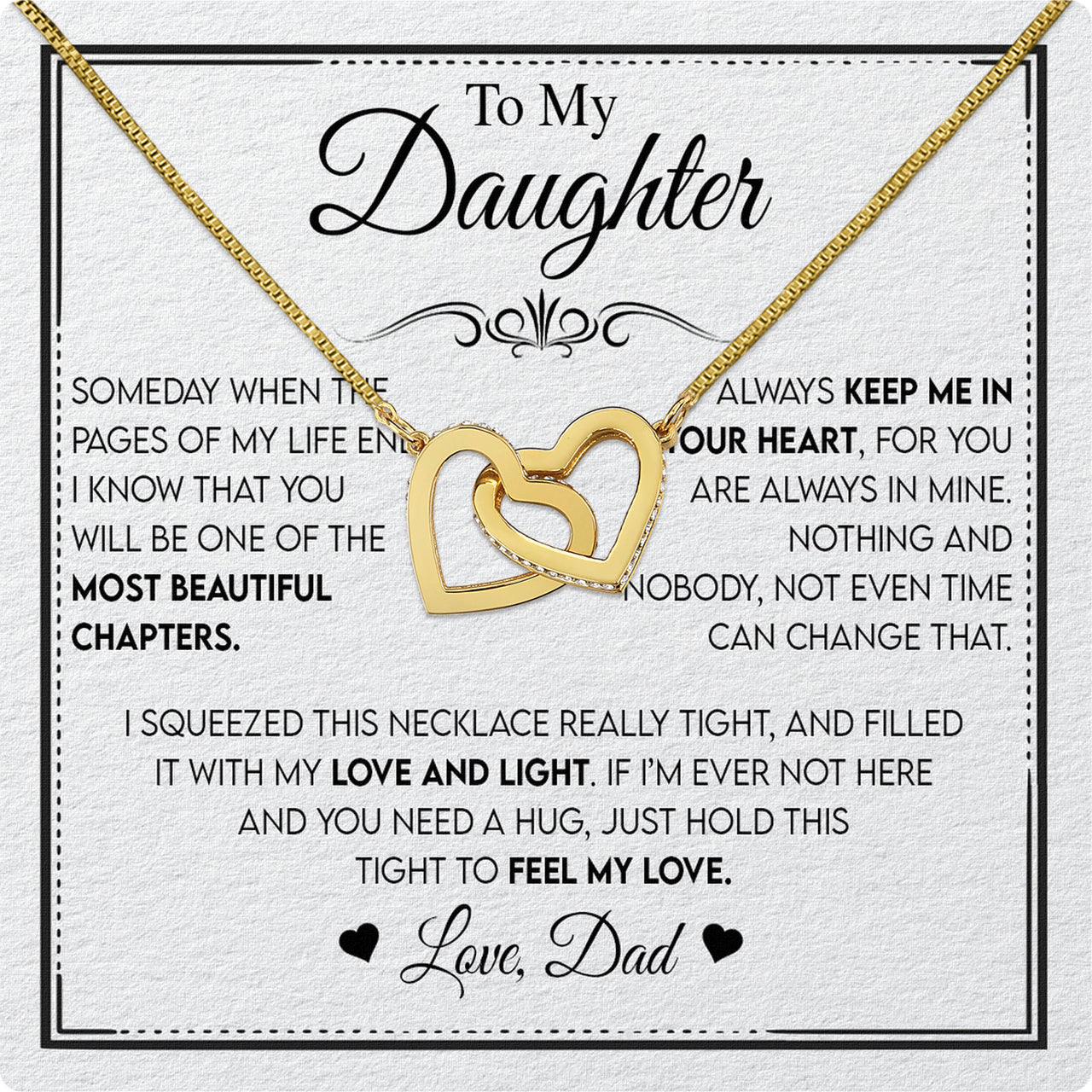 Daughter Necklace from Dad: A Piece of Your Heart for Her