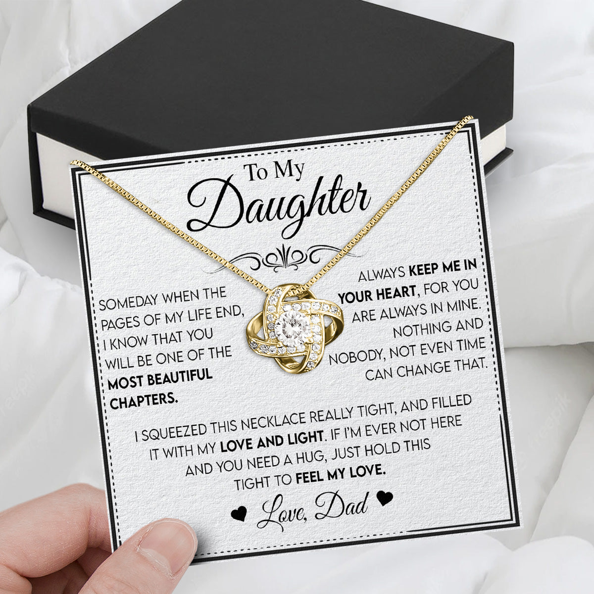 Daughter Necklace from Dad: A Piece of Your Heart for Her