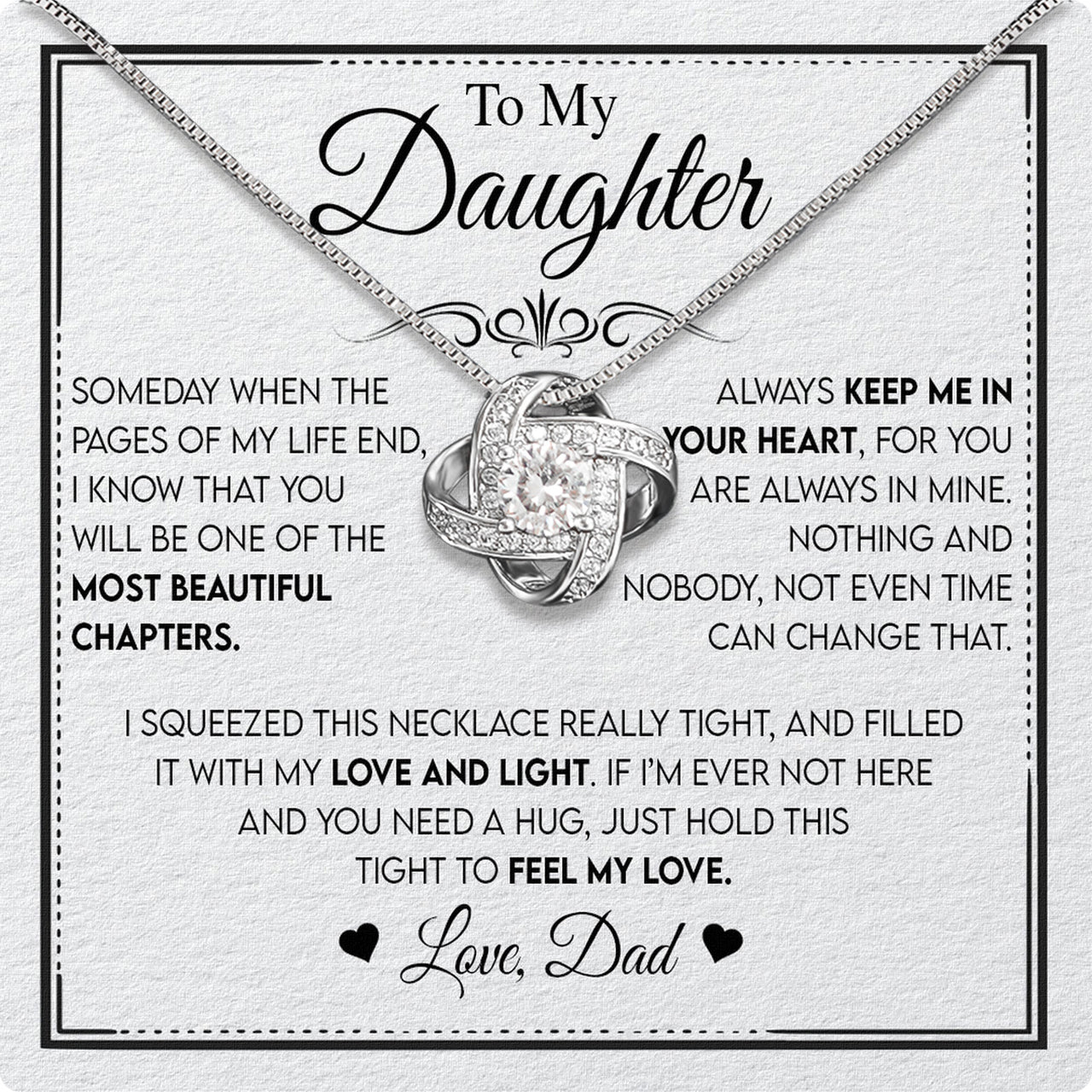 Daughter Necklace from Dad: A Piece of Your Heart for Her