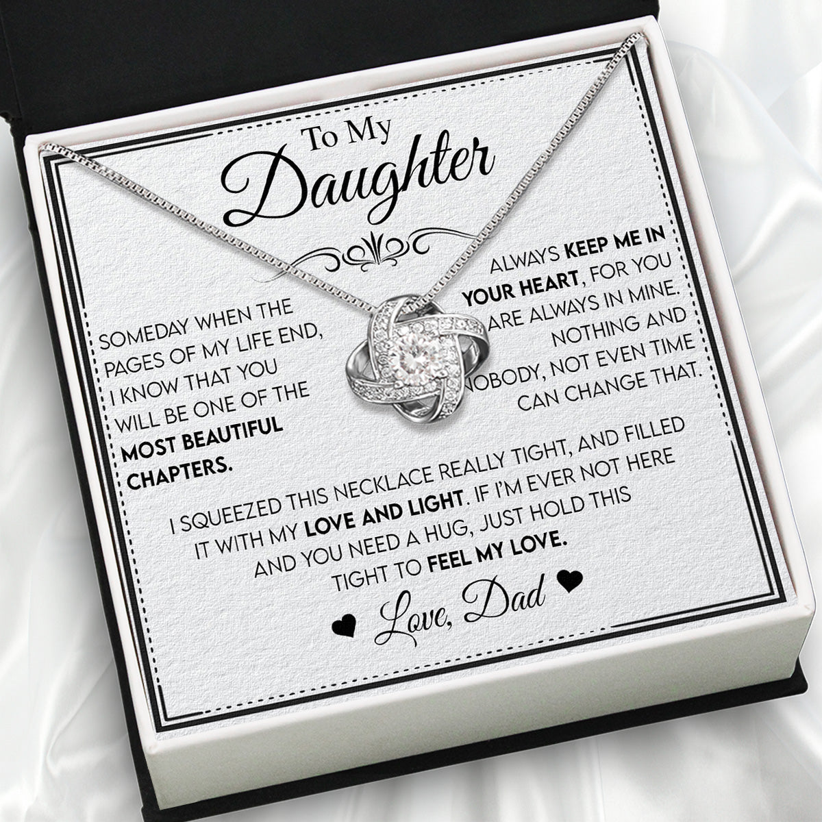 Daughter Necklace from Dad: A Piece of Your Heart for Her