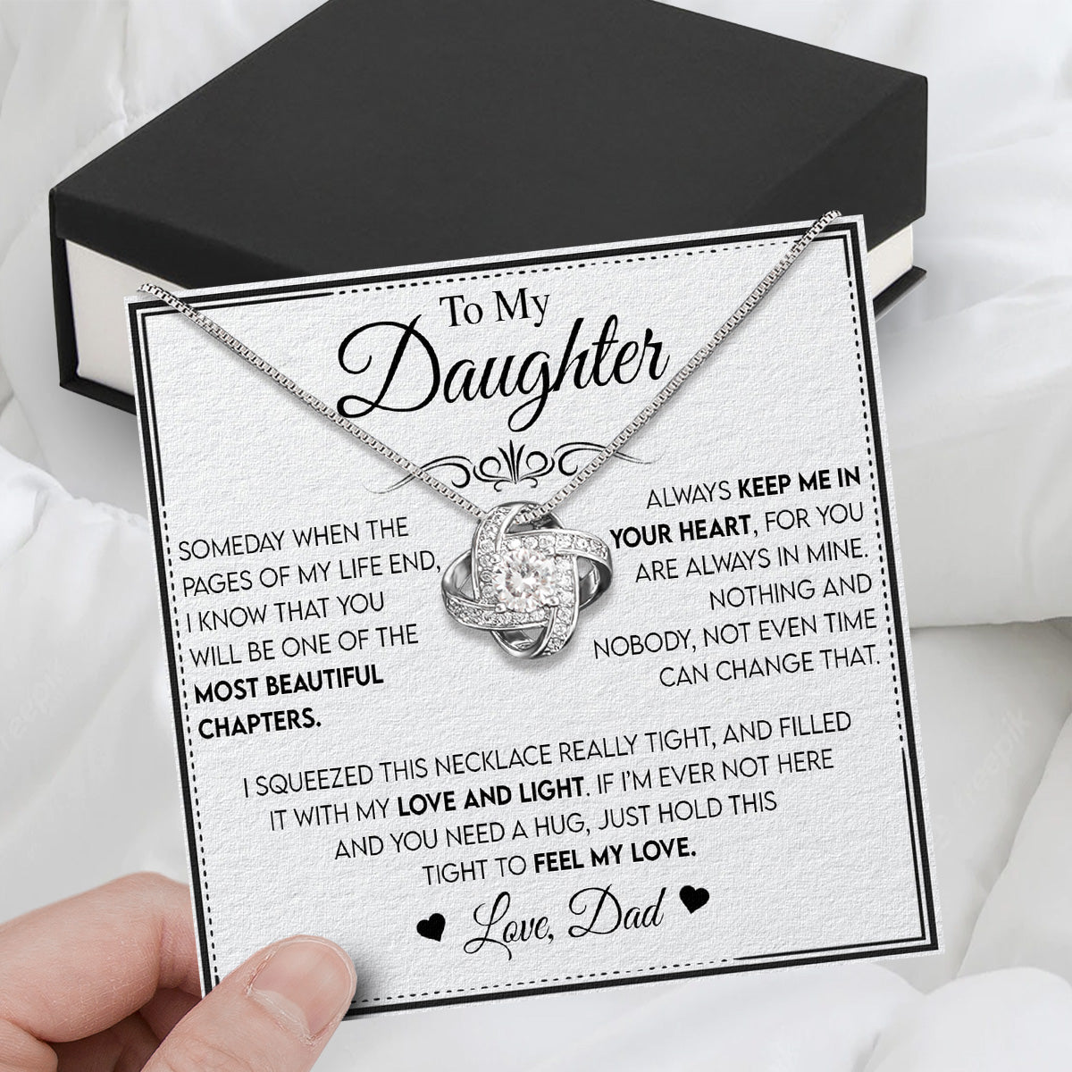 Daughter Necklace from Dad: A Piece of Your Heart for Her