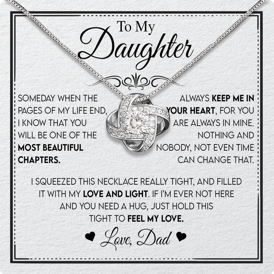 Daughter Necklace from Dad: A Piece of Your Heart for Her