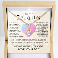 To My Daughter Necklace From Dad With Heartfelt Message - Unique Jewelry For Daughter - My Love and Light