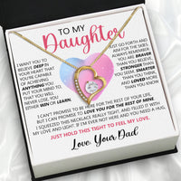 Thumbnail for To My Daughter Necklace From Dad With Heartfelt Message Card, Jewelry For Daughter, Daughter Gift From Dad On Birthday, Wedding, Christmas, Graduation