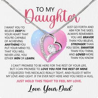 Thumbnail for To My Daughter Necklace From Dad With Heartfelt Message Card, Jewelry For Daughter, Daughter Gift From Dad On Birthday, Wedding, Christmas, Graduation