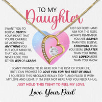 Thumbnail for To My Daughter Necklace From Dad With Heartfelt Message Card, Jewelry For Daughter, Daughter Gift From Dad On Birthday, Wedding, Christmas, Graduation