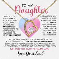 Thumbnail for To My Daughter Necklace From Dad With Heartfelt Message Card, Jewelry For Daughter, Daughter Gift From Dad On Birthday, Wedding, Christmas, Graduation