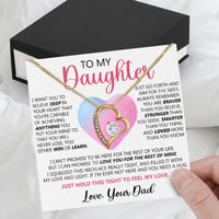 Thumbnail for To My Daughter Necklace From Dad With Heartfelt Message Card, Jewelry For Daughter, Daughter Gift From Dad On Birthday, Wedding, Christmas, Graduation