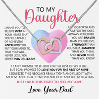 Thumbnail for To My Daughter Necklace From Dad With Heartfelt Message Card, Jewelry For Daughter, Daughter Gift From Dad On Birthday, Wedding, Christmas, Graduation