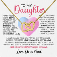 Thumbnail for To My Daughter Necklace From Dad With Heartfelt Message Card, Jewelry For Daughter, Daughter Gift From Dad On Birthday, Wedding, Christmas, Graduation