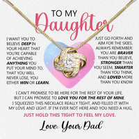 Thumbnail for To My Daughter Necklace From Dad With Heartfelt Message Card, Jewelry For Daughter, Daughter Gift From Dad On Birthday, Wedding, Christmas, Graduation