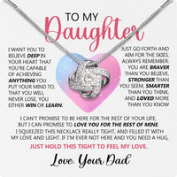 Thumbnail for To My Daughter Necklace From Dad With Heartfelt Message Card, Jewelry For Daughter, Daughter Gift From Dad On Birthday, Wedding, Christmas, Graduation