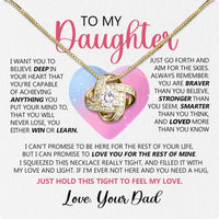 Thumbnail for To My Daughter Necklace From Dad With Heartfelt Message Card, Jewelry For Daughter, Daughter Gift From Dad On Birthday, Wedding, Christmas, Graduation