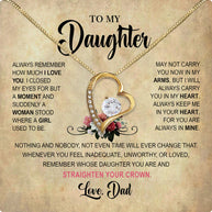 Daughter Necklace from Dad: A Piece of Your Heart for Her