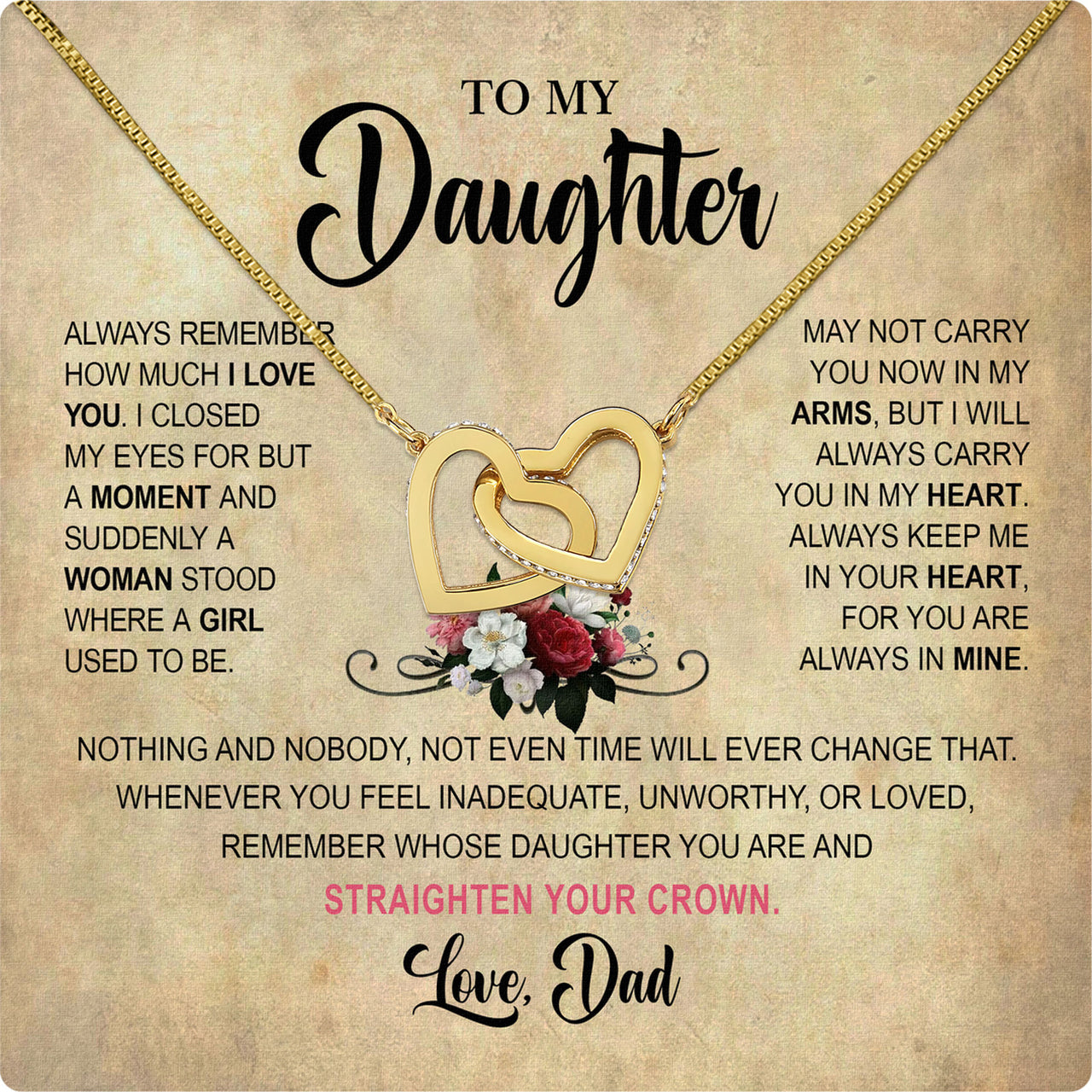 Daughter Necklace from Dad: A Piece of Your Heart for Her